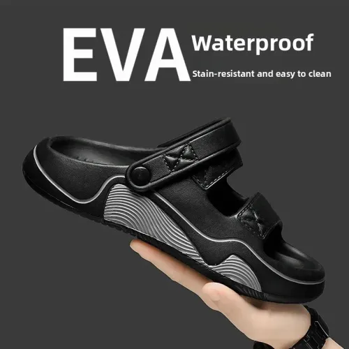 Tech Soft High Elastic Sandals Men's Summer Outdoor Wear Anti-Slip Deodorant Thick Bottom Beach Shoes Men's Slippers