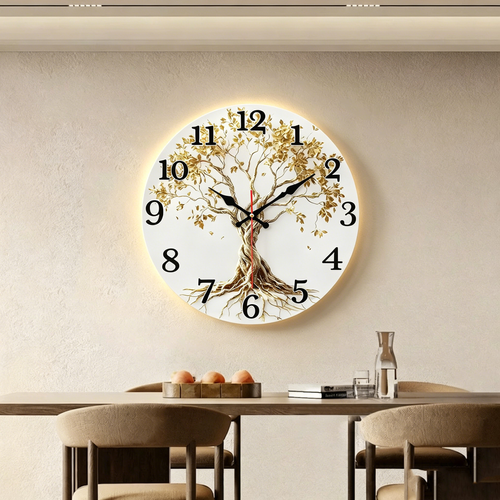 Lucky Stone Lamp Luxury Wall Clock Living Room Decoration Creative Wall Clock