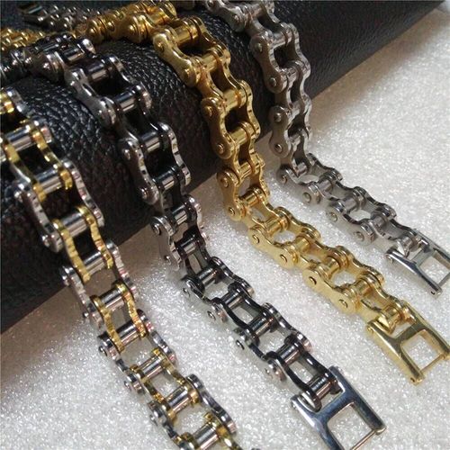 Stainless steel motorcycle chain bracelet