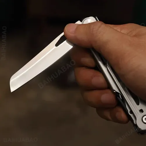 Headline: 🛠️ Heavy Duty 9-in-1 Compact Utility Tool with Precision Scissors & Screwdriver