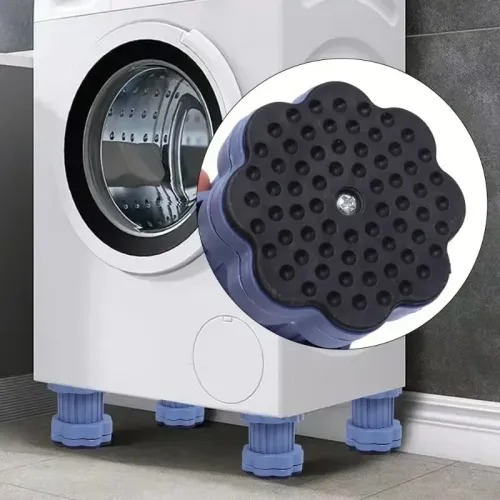 4PCS Universal Adjustable Height Washing Machine Foot Pads Anti Vibration Refrigerator Base Fixed Non-Slip Pad Support Stands
