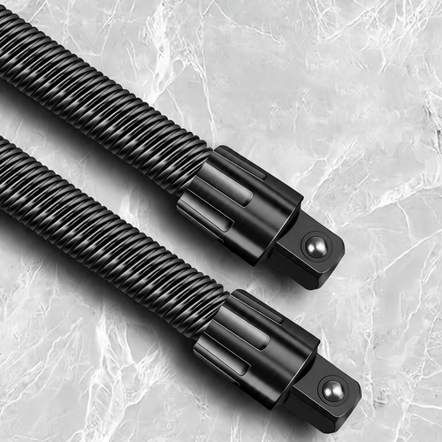 3pcs 250mm Flexible Socket Extension Ratchet Drive Socket Extension Bar Bendable Elastic Joint Head Post Connecting Link