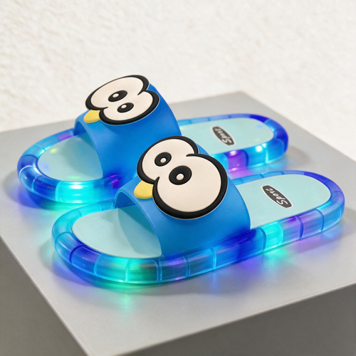Fun LED-lit slippers (sandals with non-slip transparent soles)