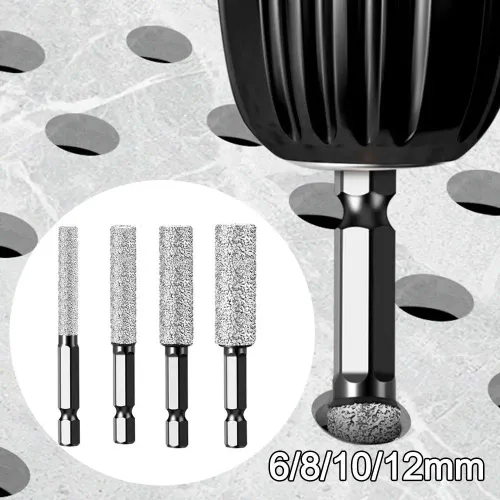 4pcs Hex Shank Brazed Hole Opener for Drilling and Grinding