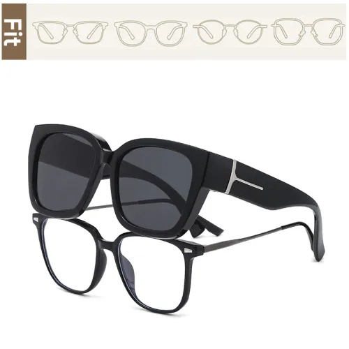 🕶️ Polarized Fit Over Sunglasses for Women – UV400 Protection Floral Frame Wear Over Prescription Glasses
