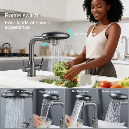 🚿 Stainless Steel Flying Saucer Waterfall Faucet (Hot & Cold) 💦