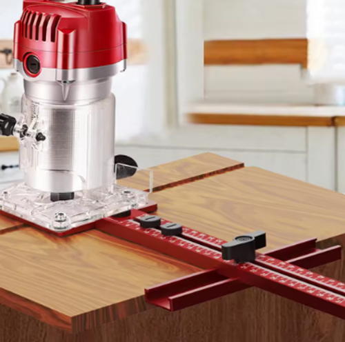 3 in 1 Router Milling Groove Bracket, Radius Router Circle Cutting Jig,Aluminum Cabinet Hardware Jig for Woodworking