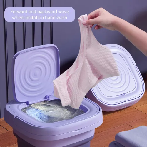2025 Folding Washing Machine Portable Mini Dehydration Dormitory Student Socks Underwear Panties Household Appliances