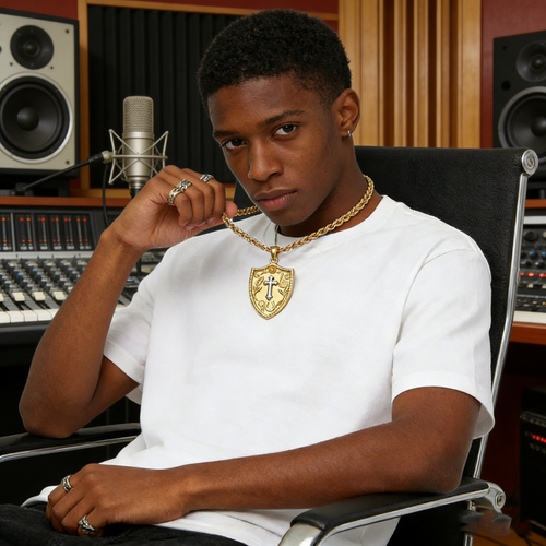 ❤️2026 New 14K Gold Shield Cross Pendant Necklace