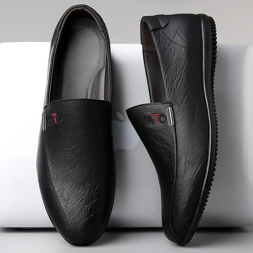 Fashion New Leather Shoes-BLACK