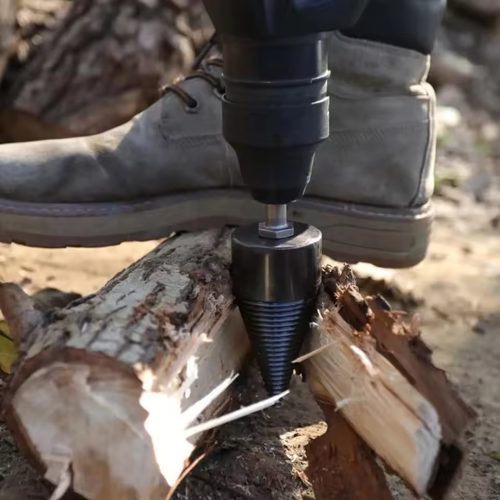 4pcs New Wood Splitting Firewood Splitting Bit Electric Drill Woodworking Tool Step Drill Bit Wear Resistant Wood Drill Bit
