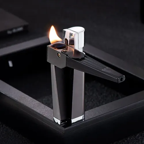 Voice-activated dual-flame refillable windproof lighter with intelligent sensor ignition