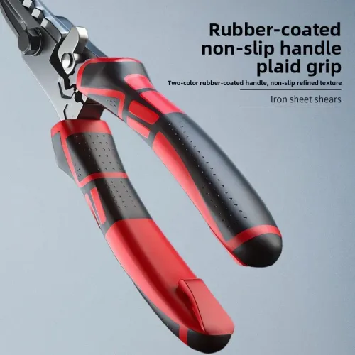 Industrial Heavy Duty Metal Snips Light Gauge Steel Shear Cutter Stainless Steel Wire Stripper Crimper Pliers Multi-Function