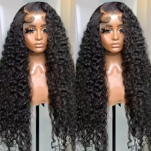 Curly hairline, glue-free curly lace synthetic wig with natural-looking 20-inch length