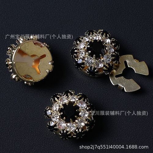 3 PCS Colored Rhinestone Cover Cufflinks