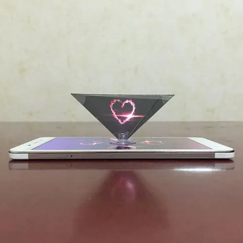 3PCS Smartphone Hologram Advertise 3D Holo Box Holographic Pyramid Phone Type Tablet Box Showcase Display Mobile For Iphone