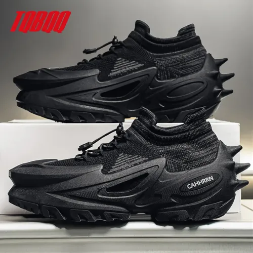 Breathable thick soled mecha shoes