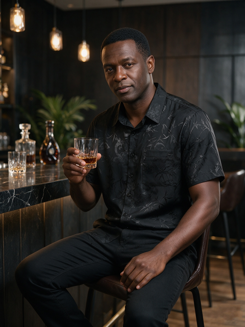 Elegant gentleman high-end T-shirt