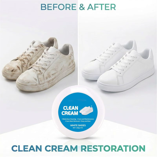 4pcs White Shoes Clean Cream 160g No Wash Whitening Paste Multipurpose Gentle Cleaner For Sneakers, Gym Running Soccer Basketball