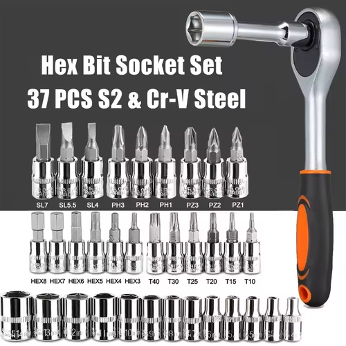 46Pc Auto Maintenance Vehicle-mounted Socket Repair Set Family Tools Factory Sale Auto Repair Combination Ratchet Wrench Toolbox