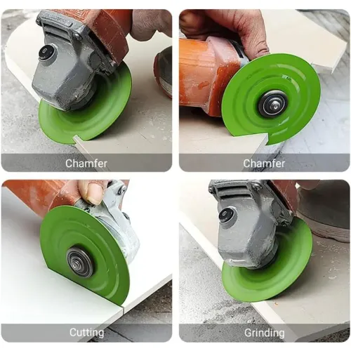 3Pcs 115mm Upgraded Rock Slab Cutting Disc - Flat Grinding or Glass Cut, Diamond Chamfered Saw Blades