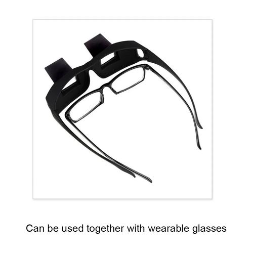 Lazy Man HD Prism Glasses Dual-Purpose Horizontal Eyewear for Watching Videos Reading Books & TV Hands-Free Reclining Viewing