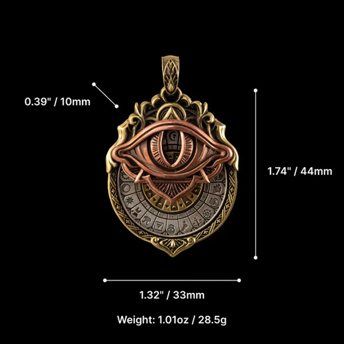 👁️‍🗨️Handmade Tarot Vision Pendant: Connect to Cosmic Wisdom Anytime（Cheat Sheet Included)