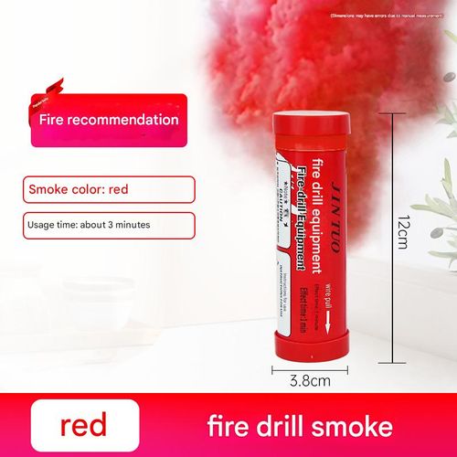 White, orange, black, red, yellow, red, stage fire drill, smoke tank drill, outdoor drill