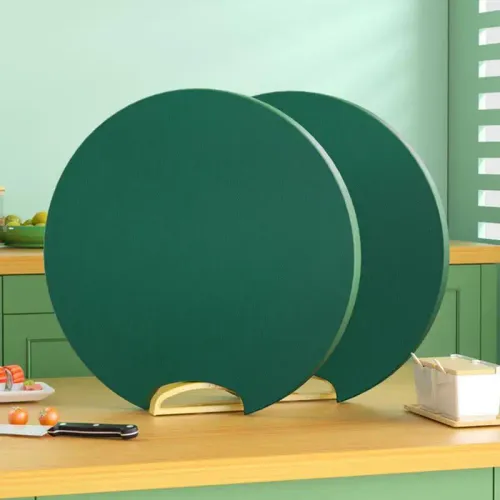 Double-Sided Round Kitchen Cutting Board – Mold-Proof PE, Non-Slip, Standable