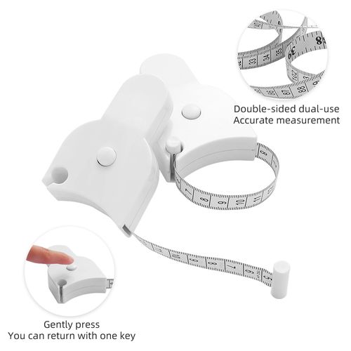2-pack 60-inch dual-scale soft automatic retractable measuring tape