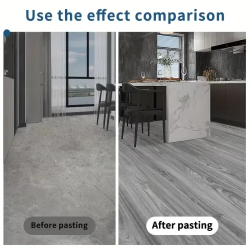 10pcs 40x15cm PVC floor stickers, textured PVC floor stickers, detachable and easy to install floor stickers