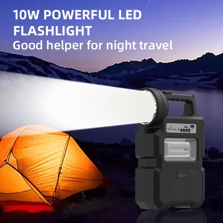 Solar Lamp + Phone Charging + Bluetooth Speaker + FMRadio - All in One Powerful Device