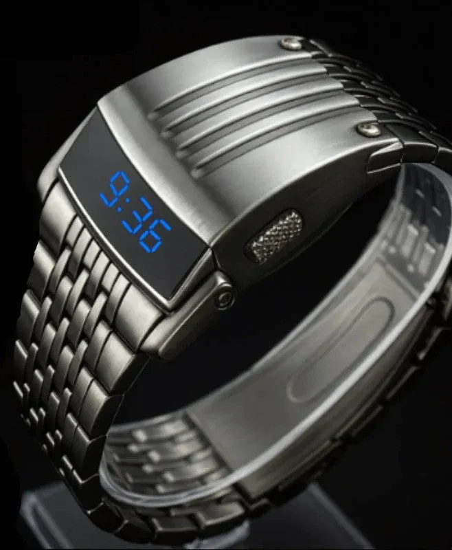 LED Stainless-Steel Digital Watch – Power Meets Prestige for the Tanzanian Hustle