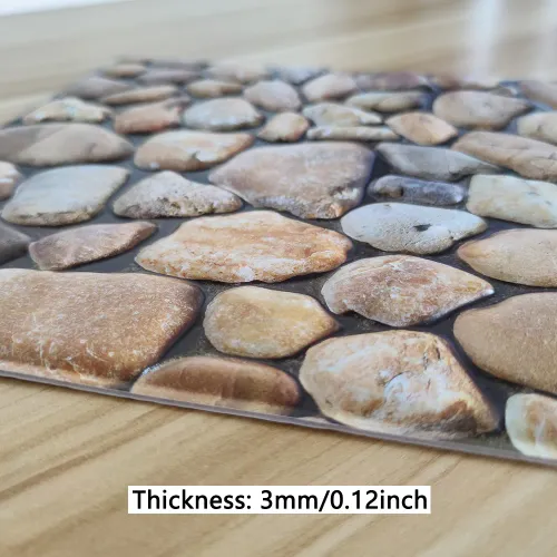 3D Faux Stone-Patterned Wallpaper (Pack of 10) — 400 sq cm