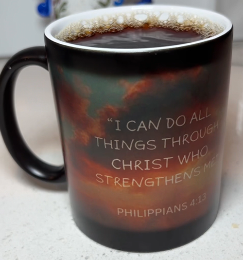 Unveil Your Faith: Heat Sensitive Christian Scripture Mug