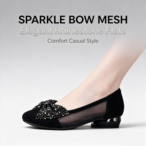 New mesh bow soft soled women's shoes