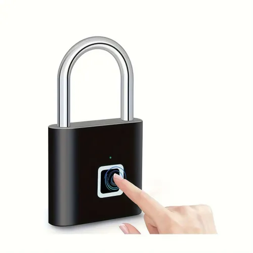 Fingerprint Lock Keyless USB-C Charging Smart Padlock Waterproof Door Lock