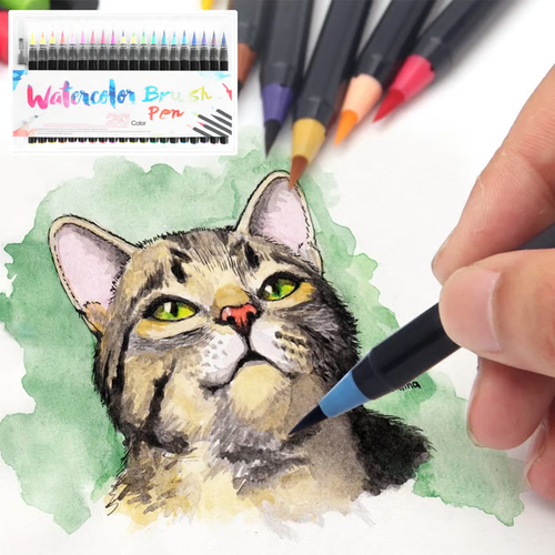 🔥20 PCS Watercolor Real Brush Pen Sets