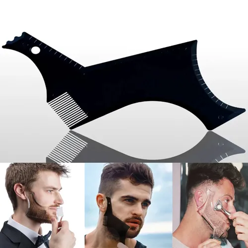3PCS Beard Shaper for Men Beard Shaping Tools with Comb for Perfect line up & Edging For Men's Jaw Cheek Neck Line, Gifts for Men