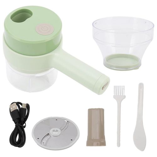4 in 1 Handheld Electric Vegetable Cutter Set Mini Multi-function Manual Slicer Electric Food Processor Food Blender