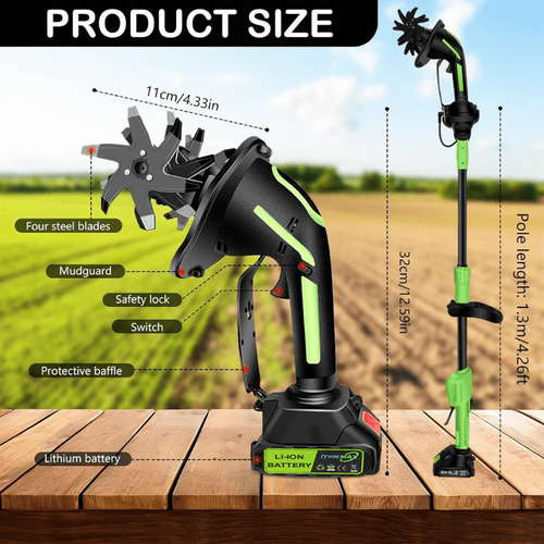 2-in-1 Cordless Cultivator (Includes Extension Pole)