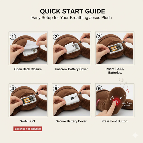 Calming Jesus Plush™ – Plush that Breathes & Plays Music | Christian Gift