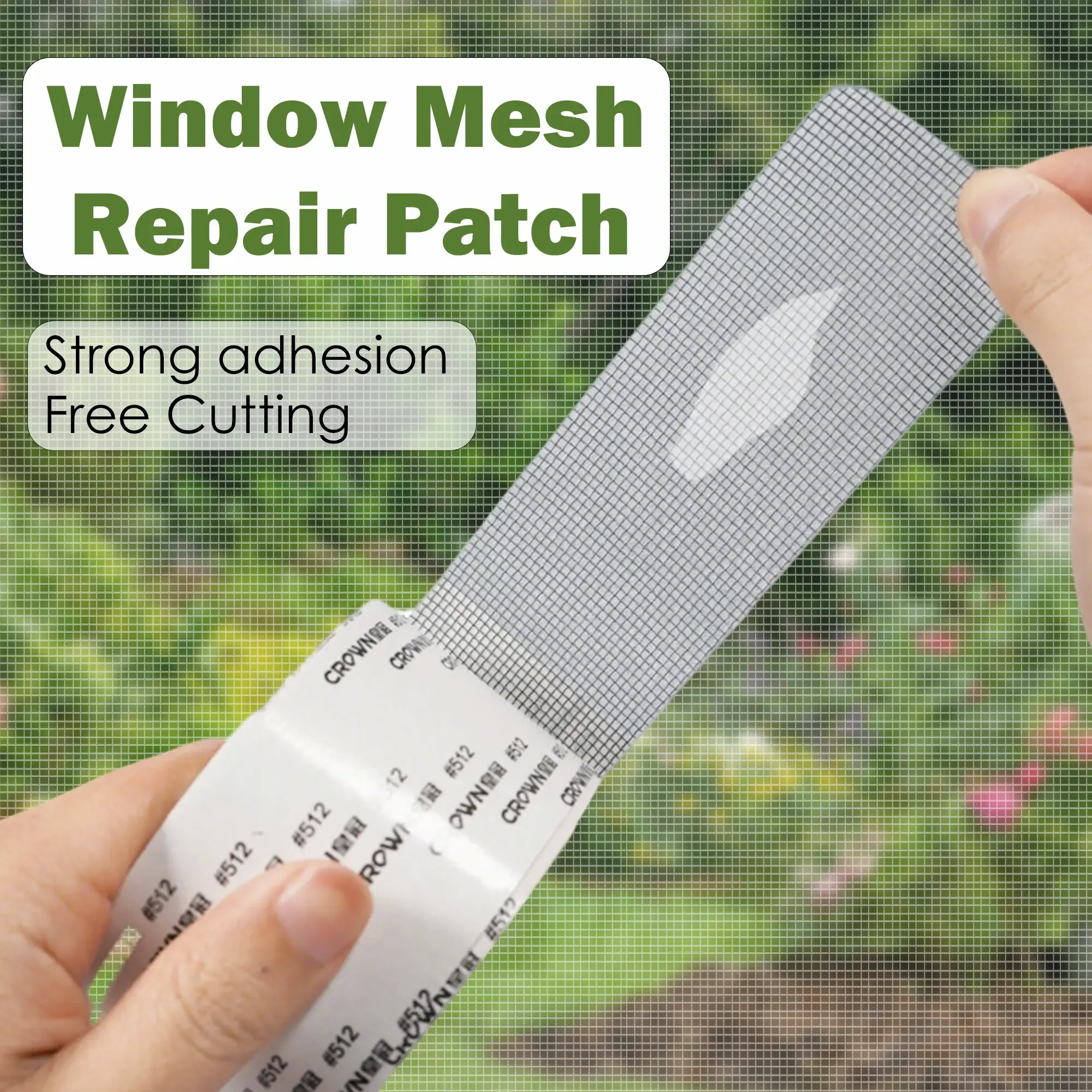 8PCS Gray Fiberglass Mesh Screen Repair Tape, Tear-Proof Adhesive Grid Tape for Windows, Mesh Doors, Pool Screens （2 inches x 79 inches—）