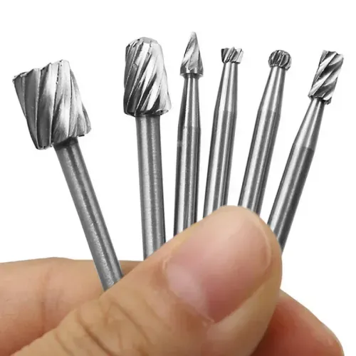 10pcs HSS Rotary File For Steel Milling Cutters For Metal Rat-tail File Hard Metal Rotary File Set Compatible Woodworking Tool