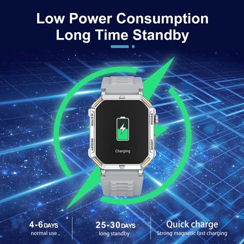 Sports smartwatch BT call fitness tracker 1.96-inch full touch screen smart men's bracelet ﻿