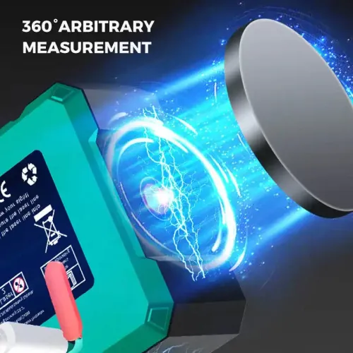 360° LCD Electronic Protractor Mini Inclinometer Measuring Tool Magnetic Digital Angle Finder with Electronic Laser Gauge Ruler