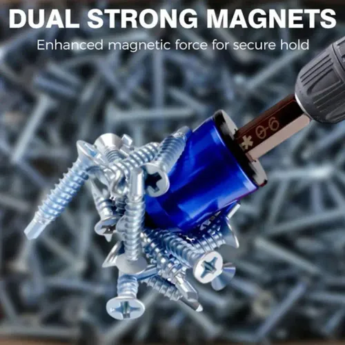 3-in-1 Screwdriver Head Magnetic Ring,Strong Magnetic Screw Ring,6.35 mm Magnetic Screw Ring Bit for Hex Screwdriver