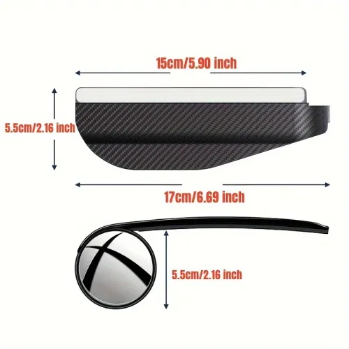 2-Pack Car Rain Guard with Rearview Mirror