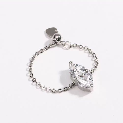 Fashionable Adjustable Colorful Double Heart Ring Fashionable and Versatile Adjustable Jewelry Accessory Gift