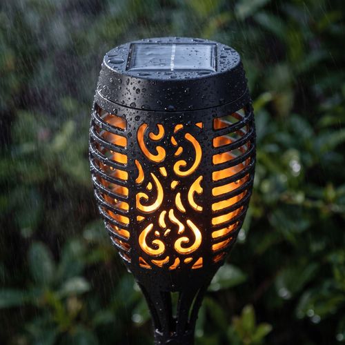 2 pcs Solar Flame Light Outdoor Landscape Light – Warm Light